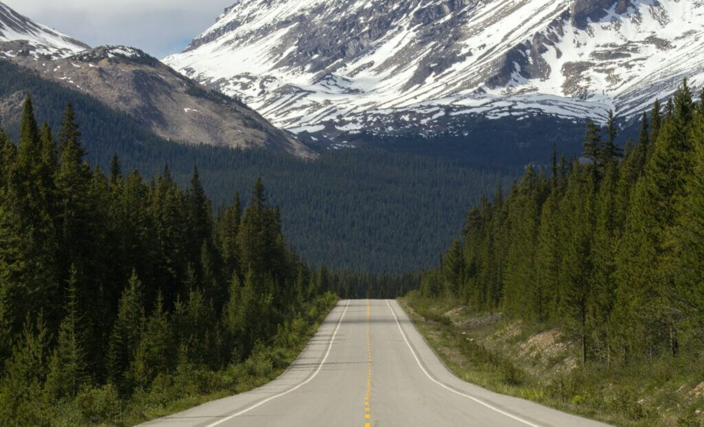Road through mountains